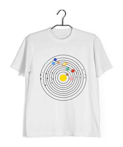 Nerd Physics SOLAR SYSTEM GRAPHIC Custom Printed Graphic Design T-Shirt for Men